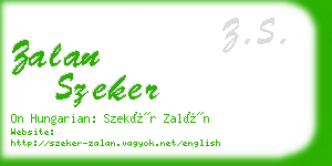 zalan szeker business card